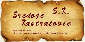 Sredoje Kastratović vizit kartica